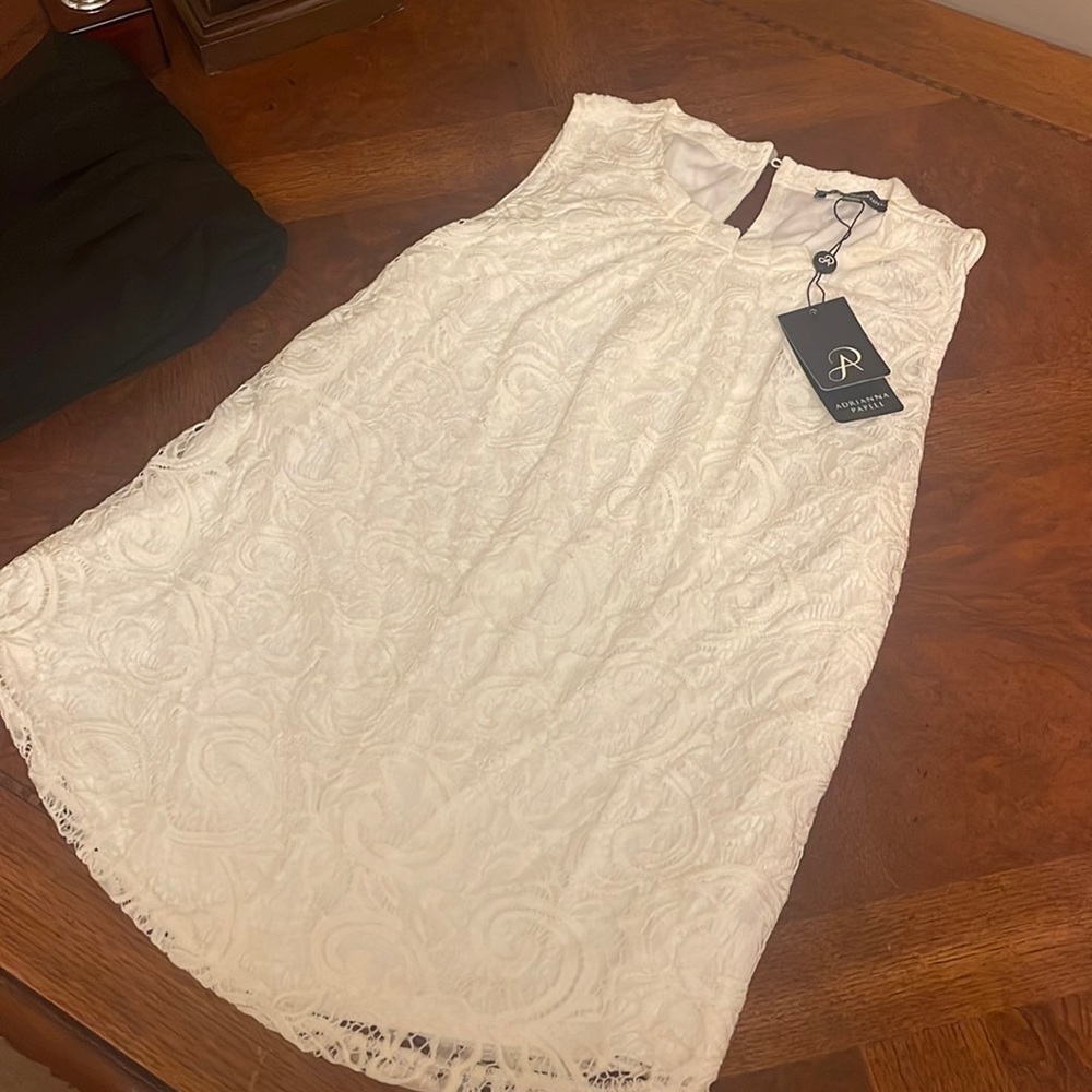New with tags Adrianna papell white lace blouse